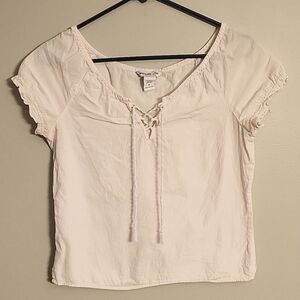 Abercrombie & Fitch Womens Size Small white nautical beachy blouse